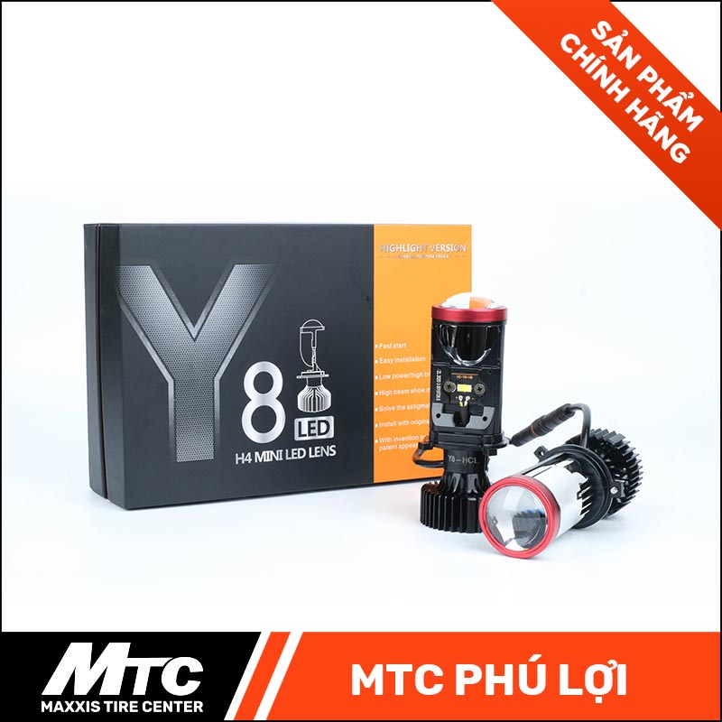 BÓNG ĐÈN SIÊU SÁNG Y8 H4 MINI LED LENS